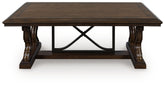Bay Furniture Gallery - Ashley Furniture - Maylee Coffee Table - Rectangular Cocktail Table / Dark Brown - T647-1
